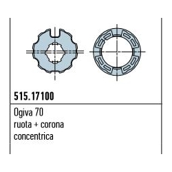 515.17100 Adattatori serie Era M taglia Ø 45 mm Ogiva 70